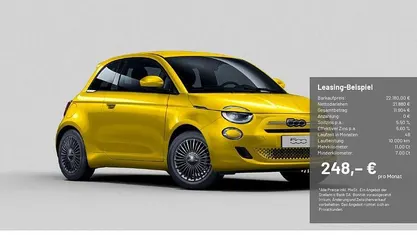 Gelb Neu 2025 Fiat 500 Limousine | 22.180 € (Fairer Preis)