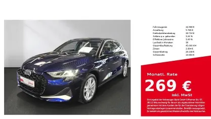 Usata Audi A3 Advanced 150 CV (110 kW) 2025 Blu Berlina