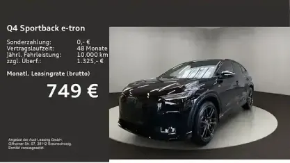 Neu Audi Q4 Sportback e-tron Ambiente 219 kW (299 PS) 2026 Mythosschwarz metallic SUV