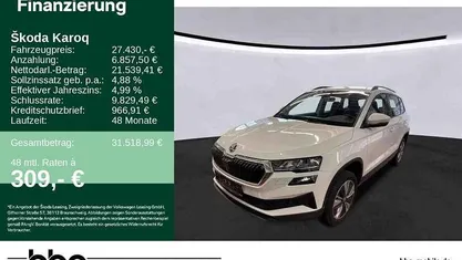 Gebraucht Skoda Karoq Selection 150 PS (110 kW) 2023 Weiß SUV