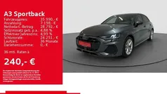 Grau Gebraucht 2025 Audi A3 Sportback S-Line Limousine | 35.990 € (Superpreis)