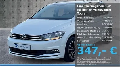 Weiß Gebraucht 2021 VW Touran United Van / Kleinbus | 26.950 € (Fairer Preis)