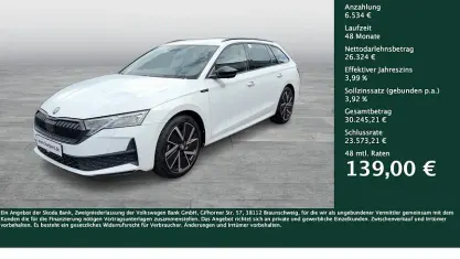 Brugt Skoda Octavia SportLine 150 HK (110 kW) 2025 Hvid Stationcar