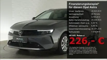 Gebraucht Opel Astra Elegance 131 PS (96 kW) 2023 Vulkan grau Kleinwagen
