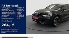 Schwarz Gebraucht 2025 Audi A3 Sportback S-Line Limousine | 40.990 € (Fairer Preis)