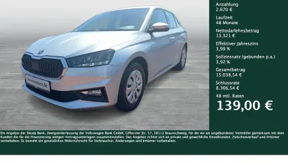 Gebraucht Skoda Fabia Essence 95 PS (69 kW) 2025 Silber Kleinwagen