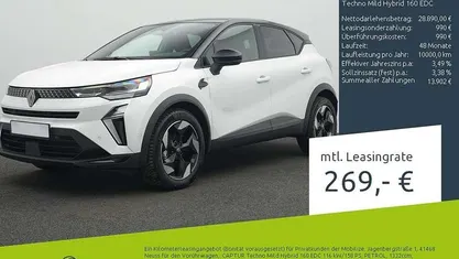 Weiss qnc+schwarz gne Neu 2025 Renault Captur Techno SUV | 28.890 € (Fairer Preis)