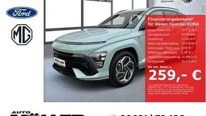 Gebraucht Hyundai Kona N Line 141 PS (103 kW) 2024 Sol (gruen SUV