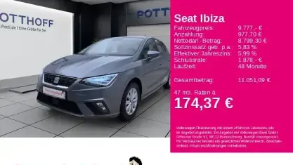 Gebraucht Seat Ibiza Style 95 PS (69 kW) 2017 Pirineos grau Kleinwagen
