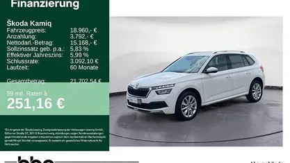 Gebraucht Skoda Kamiq Style 150 PS (110 kW) 2021 Weiß SUV
