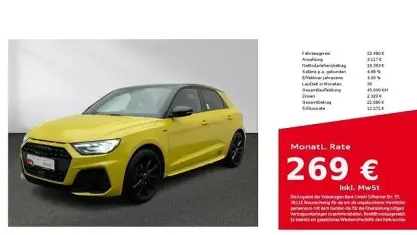 Brugt Audi A1 Sportback S-Line 95 HK (69 kW) 2022 Gul Hatchback
