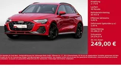Rot Gebraucht 2024 Audi A3 Sportback S-Line Limousine | 33.626 € (Fairer Preis)