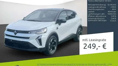 Perlmuttweiß mit da Neu 2025 Renault Captur Techno SUV | 28.990 € (Fairer Preis)