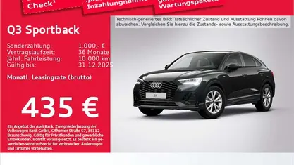 Mythosschwarz metallic Gebraucht 2025 Audi Q3 S-Line SUV | 43.072 € (Fairer Preis)