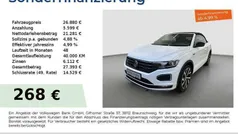 Pure white schwarz Gebraucht 2021 VW T-Roc Cabriolet R-line Cabrio | 26.880 € (Guter Preis)