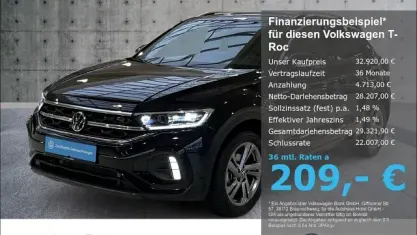 Gebraucht VW T-Roc Cabriolet R-line 150 PS (110 kW) 2025 Schwarz SUV