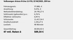 Gebraucht 2025 VW Arteon R-line Limousine | 37.880 € (Superpreis)