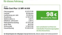 Weiß Gebraucht 2021 Skoda Fabia Cool Plus Limousine | 10.970 € (Fairer Preis)