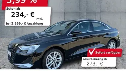 Gebraucht Audi A3 Advanced 150 PS (110 kW) 2025 Mythosschwarz metallic Limousine