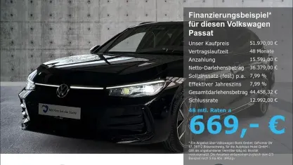 Gebraucht VW Passat R-line 177 PS (130 kW) 2025 Schwarz Kombi