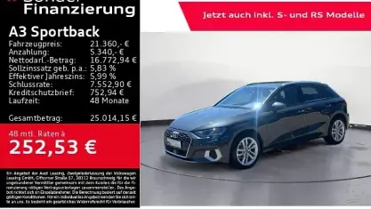 Gebraucht Audi A3 Advanced Plus 110 PS (80 kW) 2021 Grau Limousine