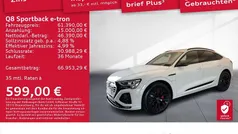 Gletscherweiß metallic Gebraucht 2023 Audi Q8 e-tron S-Line SUV | 61.390 € (Superpreis)