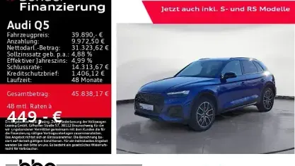 Gebraucht Audi Q5 S-Line 204 PS (150 kW) 2023 Ultrablau metallic SUV