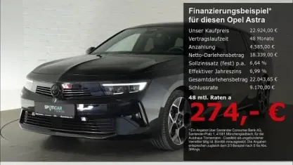 Gebraucht Opel Astra Ultimate 131 PS (96 kW) 2024 Schwarz Kleinwagen