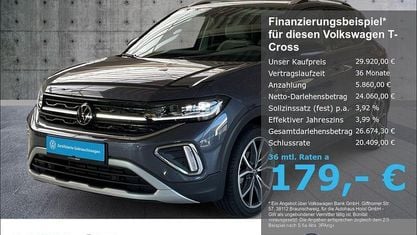 Gebraucht VW T-Cross IQ Drive 150 PS (110 kW) 2024 Grau SUV