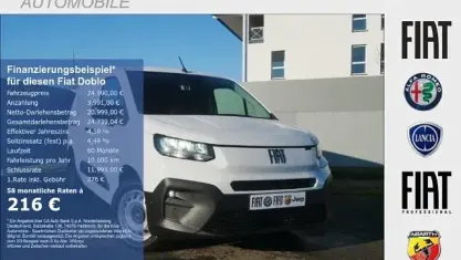 Neu Fiat Doblò 131 PS (96 kW) 2025 Weiß Van / Kleinbus