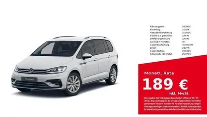 Pure white Gebraucht 2025 VW Touran R-line Van / Kleinbus | 34.380 € (Fairer Preis)