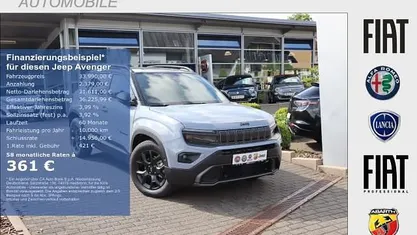 Neu Jeep Avenger Overland 145 PS (106 kW) 2025 Storm grey mit dach in volcano black (grau) SUV