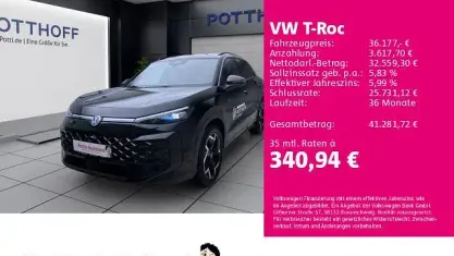 Gebraucht VW T-Roc R-line 150 PS (110 kW) 2026 Grenadillschwarz metallic SUV