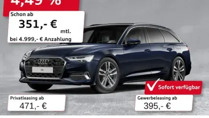 Gebraucht Audi A6 Advanced 299 PS (219 kW) 2025 Firmamentblau metallic Kombi