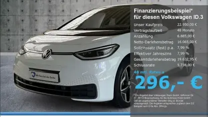 Gebraucht VW ID.3 Pro 106 kW (145 PS) 2022 Weiß Kleinwagen