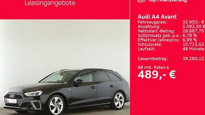 Gebraucht Audi A4 S-Line 204 PS (150 kW) 2024 Schwarz Kombi