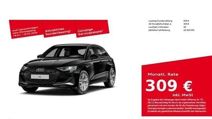 Mythosschwarz metallic Gebraucht 2025 Audi A3 Advanced Plus Limousine | 29.900 € (Fairer Preis)