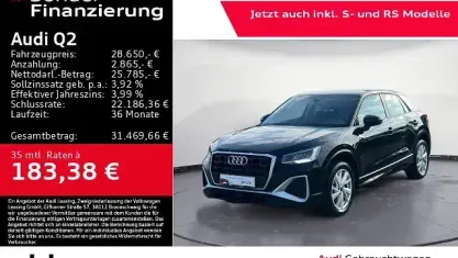 Gebraucht Audi Q2 S-Line 150 PS (110 kW) 2025 Schwarz SUV