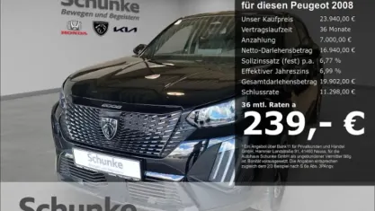 Neu Peugeot 2008 Business-Line 145 PS (106 kW) 2026 Schwarz SUV