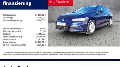 Atlantik blue metallic Gebraucht 2022 VW Golf VIII S Kombi | 23.580 € (Fairer Preis)