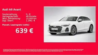 Nouă Audi A6 Ambiente 299 CP (219 kW) 2026 Alb Break