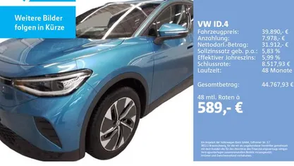 Gebraucht VW ID.4 Pro 210 kW (286 PS) 2025 Costa azul metallic SUV