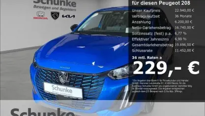 Neu Peugeot 208 Allure 110 PS (80 kW) 2026 Blau Kleinwagen