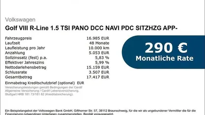 Gebraucht VW Golf VII R-line 150 PS (110 kW) 2018 Limousine