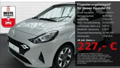 Neu Hyundai i10 Trend 83 PS (61 kW) 2025 Grau Kleinwagen