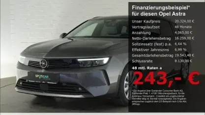 Gebraucht Opel Astra Elegance 131 PS (96 kW) 2023 Grau Kleinwagen