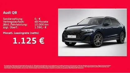 Neu Audi Q8 Ambiente 286 PS (210 kW) 2026 Blau SUV