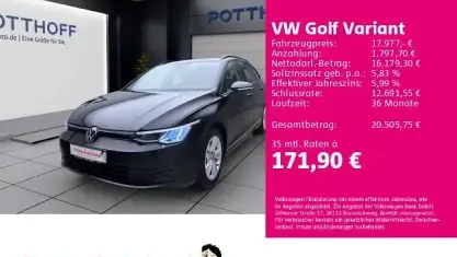 Gebraucht VW Golf VII Life 110 PS (80 kW) 2021 Schwarz Kleinwagen