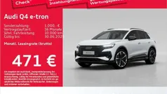 Gletscherweiß metallic Gebraucht 2024 Audi Q4 e-tron S-Line SUV | 52.289 € (Guter Preis)