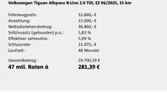 Gebraucht 2025 VW Tiguan Allspace R-line SUV | 51.860 € (Fairer Preis)